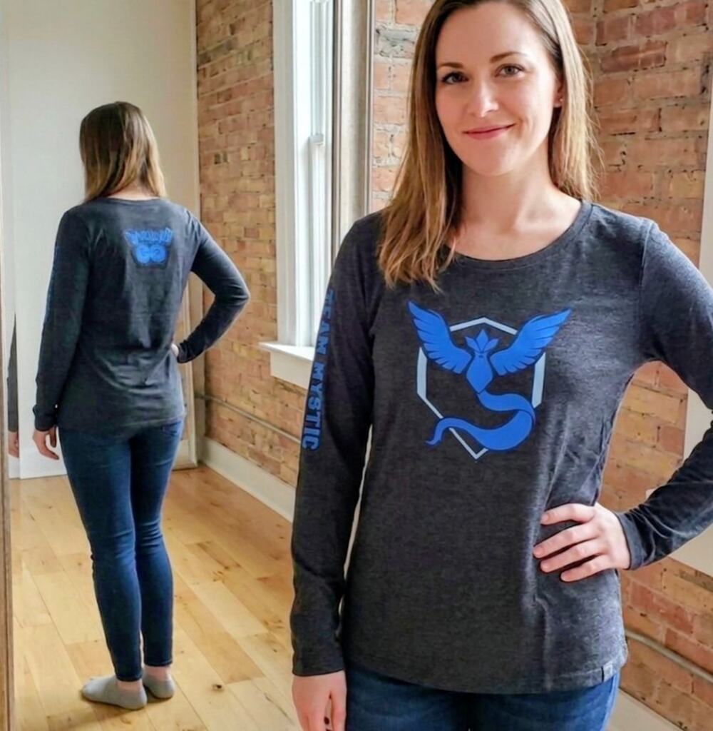 Pokémon Center Team Mystic Articuno T-Shirt Women 2XL Pokémon GO Tee Blue Black